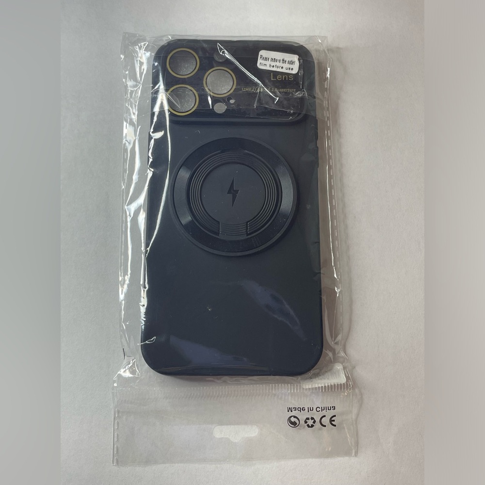 IPhone Case Silicone with Magnetic Ring New for  14 Pro Max Black - Picture 7 of 8